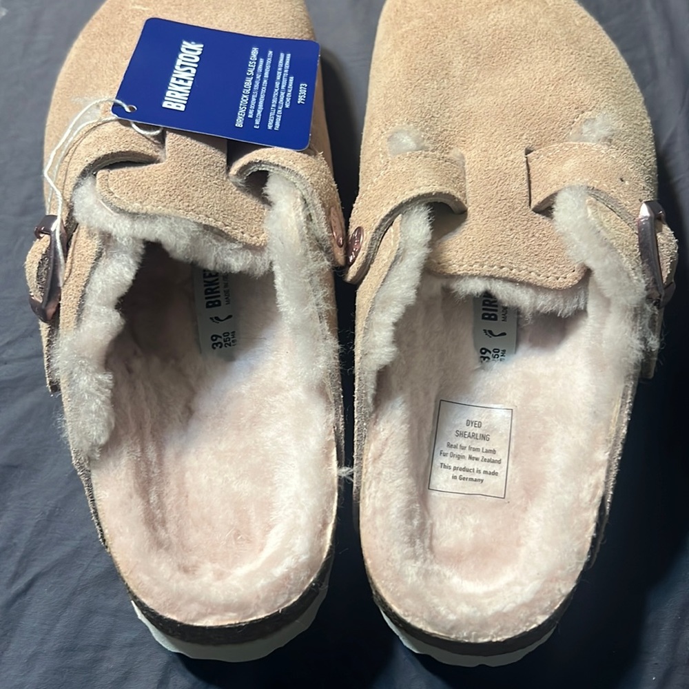 Womens Birkenstock Shearling Clog - Picture 2 of 3